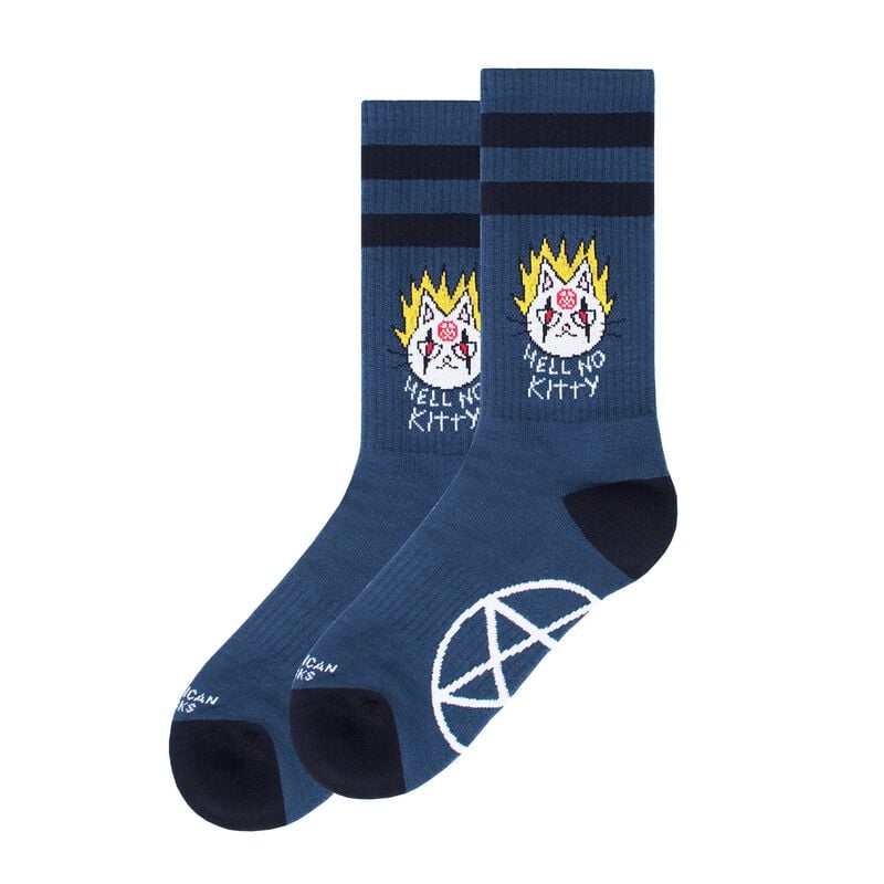 American Socks Socken - Hell no kitty - Mid High  - Größe  blau