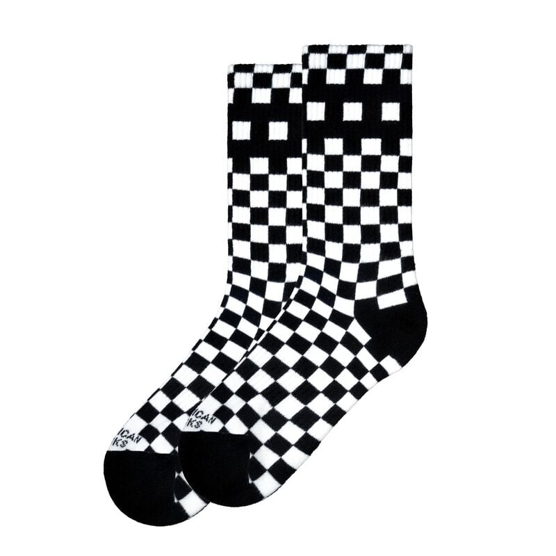 American Socks Socken - Checkerboard B/W - Mid High  - Größe  schwarz/weiß