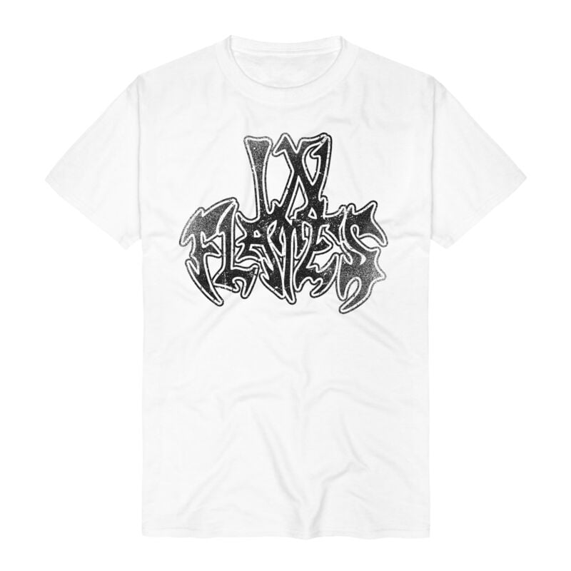 In Flames T-skjorte - Retro Logo - S til 3XL - Herrer - hvit