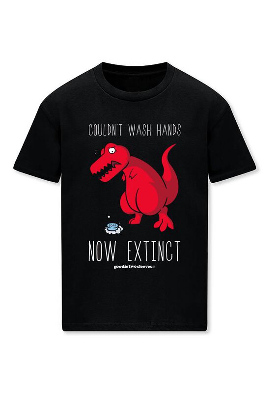 Goodie Two Sleeves T-Shirt - Couldn't Wash Hands - Now Extinct - M bis 3XL - für Männer - Größe M - schwarz