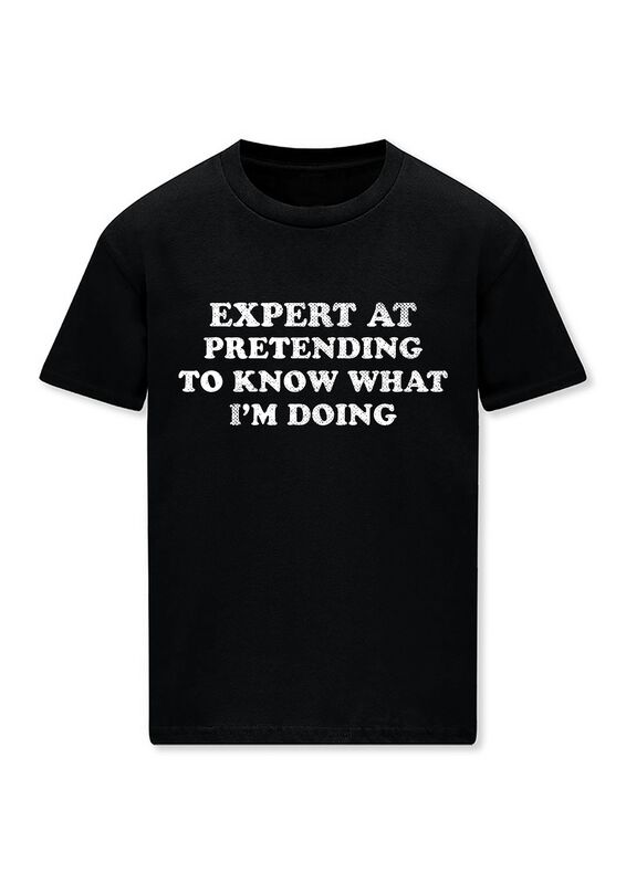Goodie Two Sleeves T-Shirt - Expert At Pretending To Know What I'm Doing - M bis 3XL - für Männer - Größe 3XL - schwarz