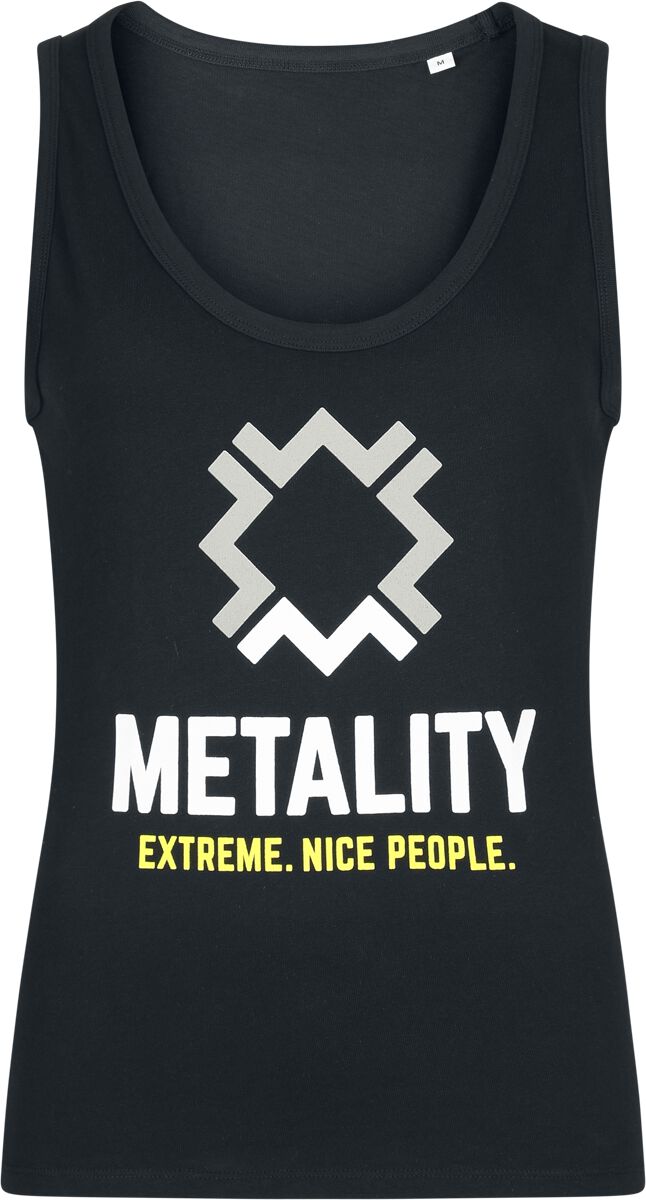 Metality Top - Girl-Top - S bis XXL - für Damen - Größe S - schwarz  - EMP exklusives Merchandise!