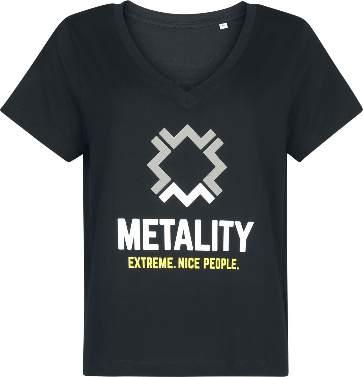 Metality T-Shirt - Girl V-Neck - S bis XXL - für Damen - Größe S - schwarz  - EMP exklusives Merchandise!