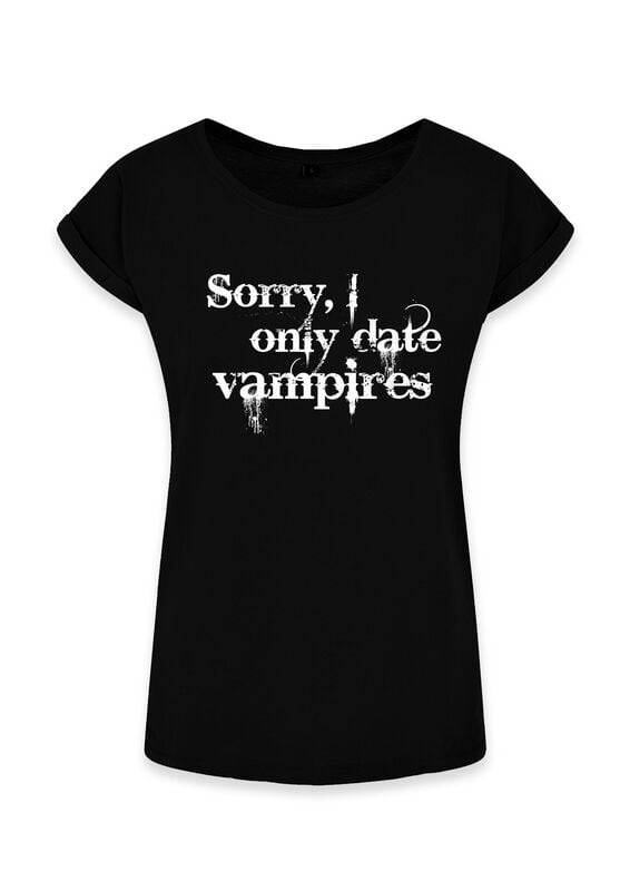 Goodie Two Sleeves T-Shirt - Date Vampires - S bis XXL - für Damen - Größe S - schwarz