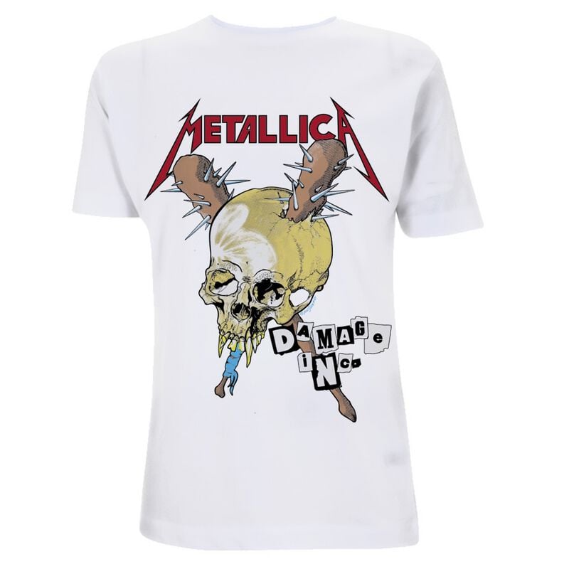 T-Shirt - Damage Inc - S bis 5XL - für Männer - Größe 5XL - weiß - Lizenziertes Merchandise! - Männer - male