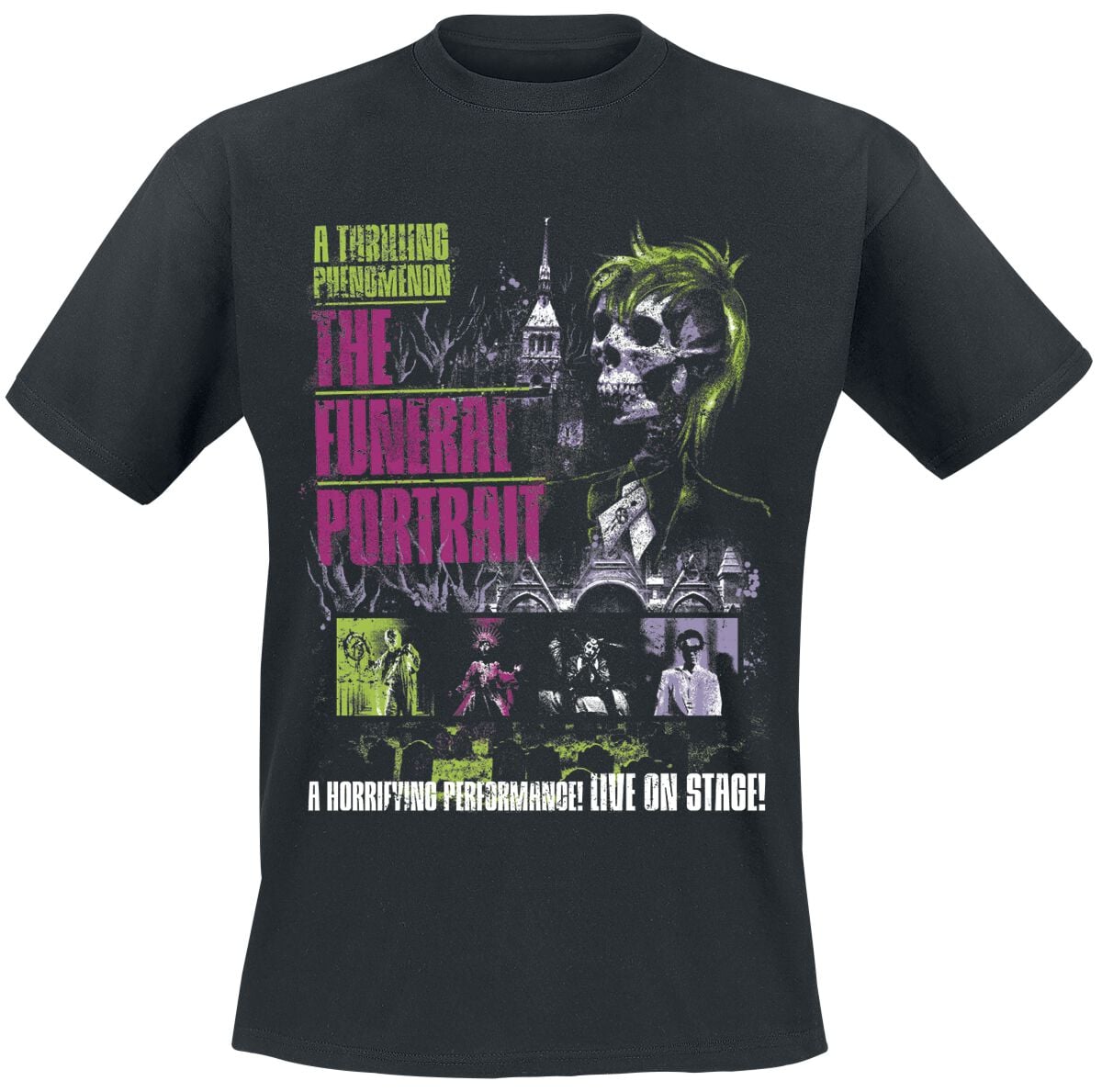 T-Shirt  di The Funeral Portrait - 1000 Corpses - S a 4XL - Uomo - nero