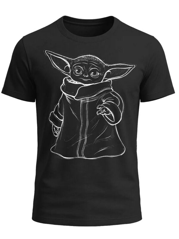 T-Shirt Disney di Star Wars - The Madalorian - Grogu - S a XXL - Uomo - nero