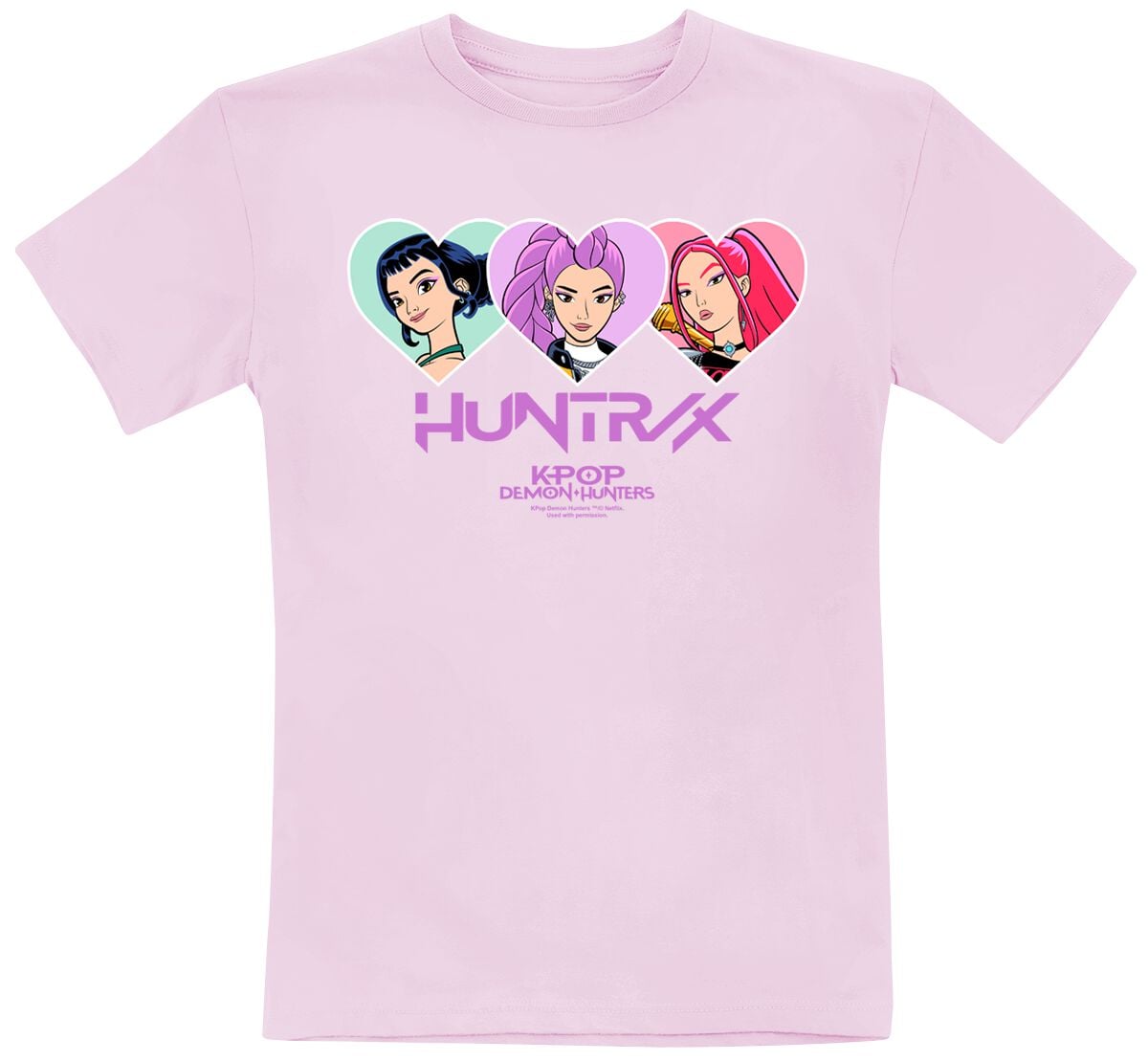 T-Shirt Anime di KPop Demon Hunters - Huntrix - 116 a 152 - ragazze - rosa