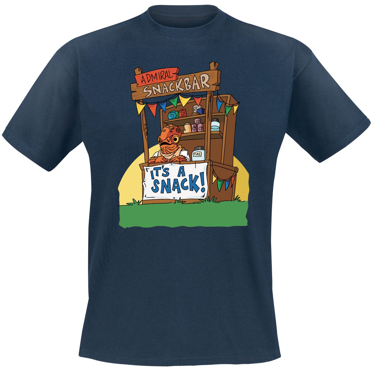 Star Wars - Disney T-Shirt - It's A Snack! - M bis XXL - für Männer - Größe M - navy  - Lizenzierter Fanartikel