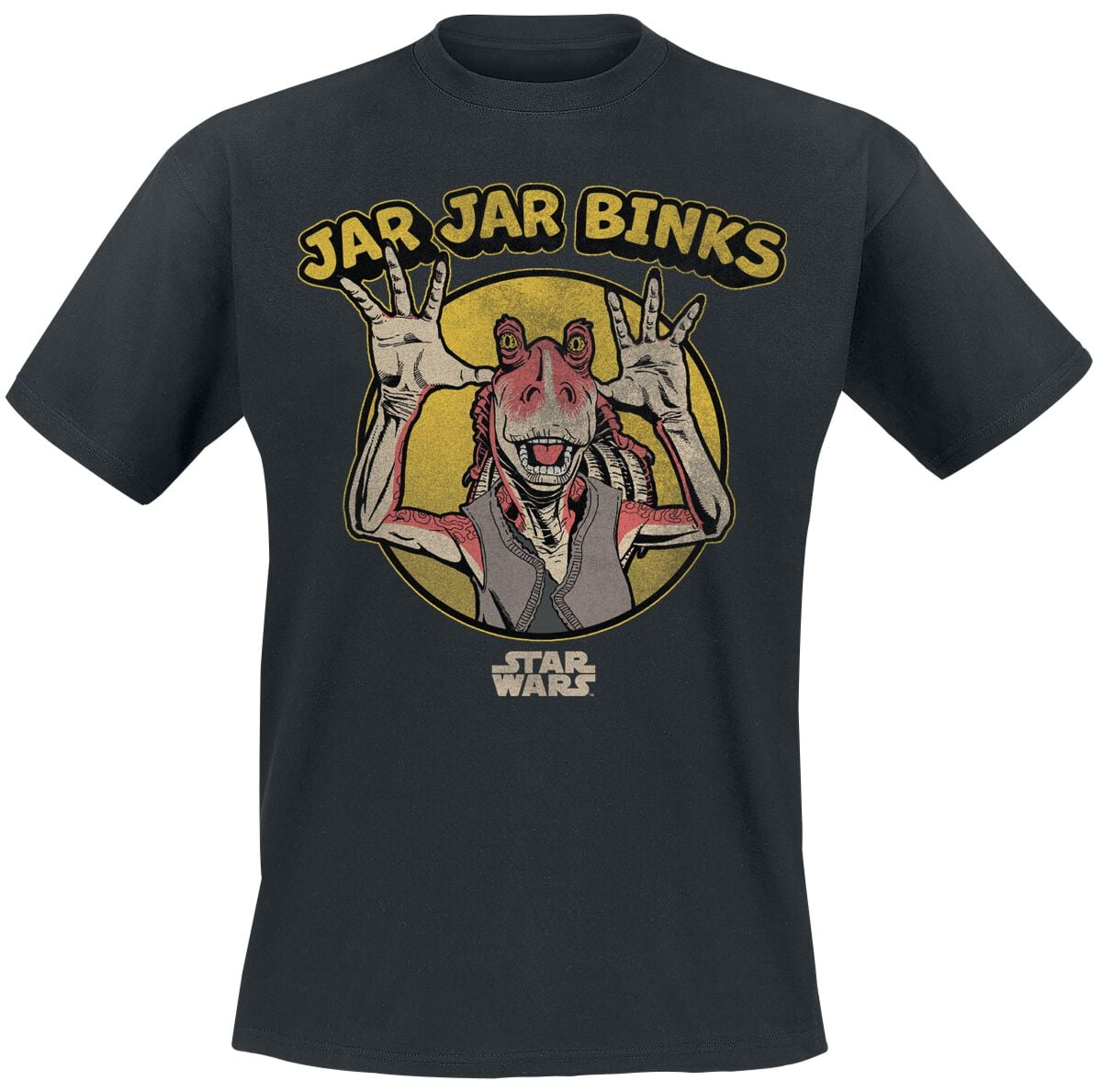 Star Wars Episode 1 Silly Jar Jar T-Shirt schwarz in L