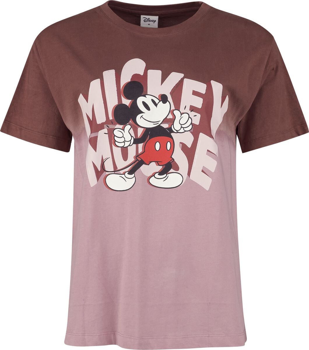 Micky Maus - Disney T-Shirt - Tye And Dye - S bis XXL - für Damen - Größe XXL - multicolor  - Lizenzierter Fanartikel