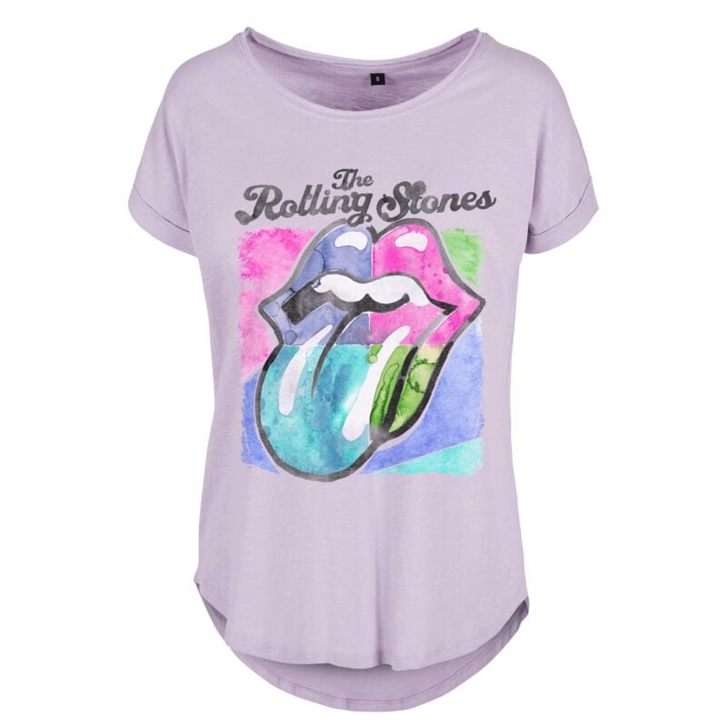T-Shirt - Watercolor Tongue - S bis 3XL - für Damen - Größe L - lila - Lizenziertes Merchandise! - Frauen - female