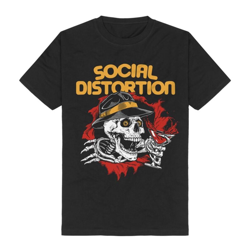 T-Shirt  di Social Distortion - Skate Skull - S a 3XL - Uomo - nero