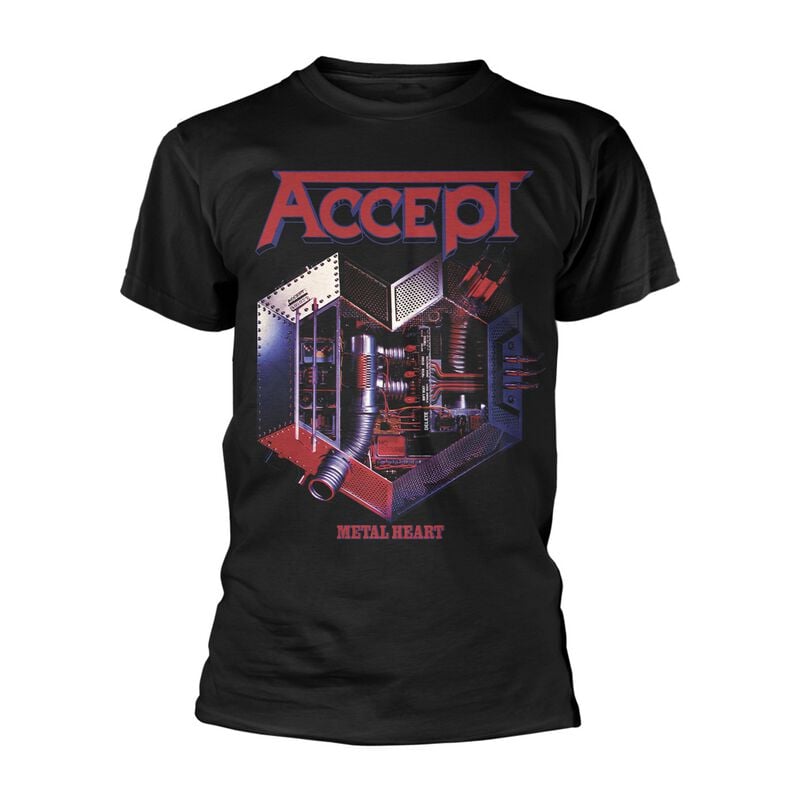 T-Shirt - Metal Heart - S bis 3XL - für Männer - Größe XL - schwarz - Lizenziertes Merchandise! - Männer - male