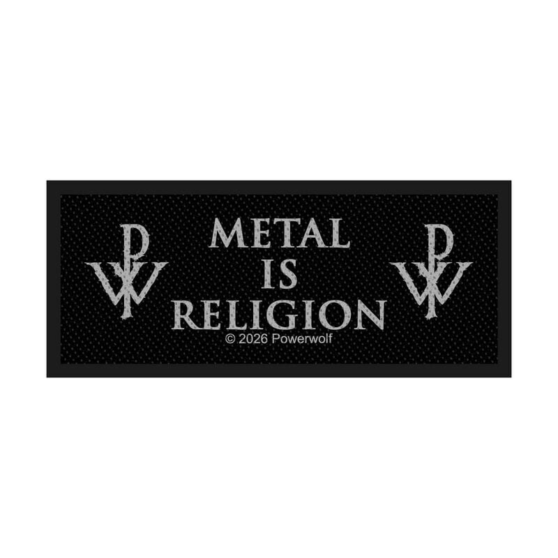 Powerwolf Patch - Metal Is Religion - schwarz  - Lizenziertes Merchandise!