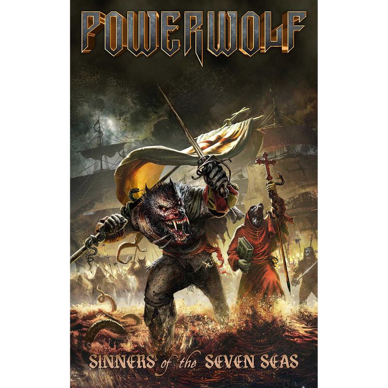 Powerwolf Flagge - Sinners Of The Seven Seas - multicolor  - Lizenziertes Merchandise!