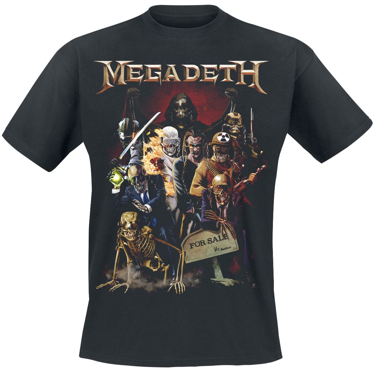 Megadeth T-Shirt - Vic Eras - S bis 5XL - für Männer - Größe S - schwarz  - Lizenziertes Merchandise!