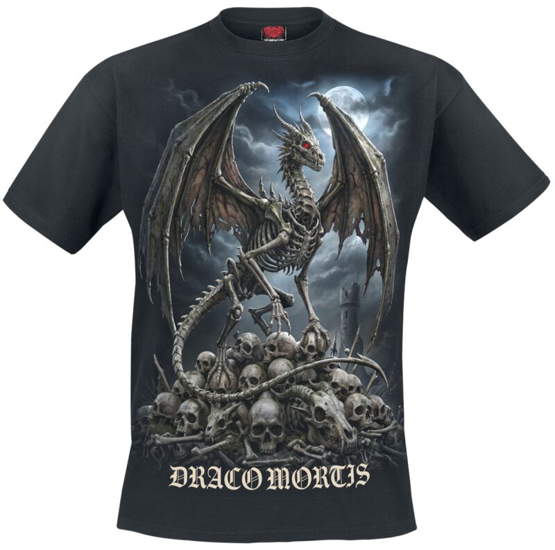 Spiral T-Shirt - Draco Mortis - S bis 4XL - für Männer - Größe 4XL - schwarz