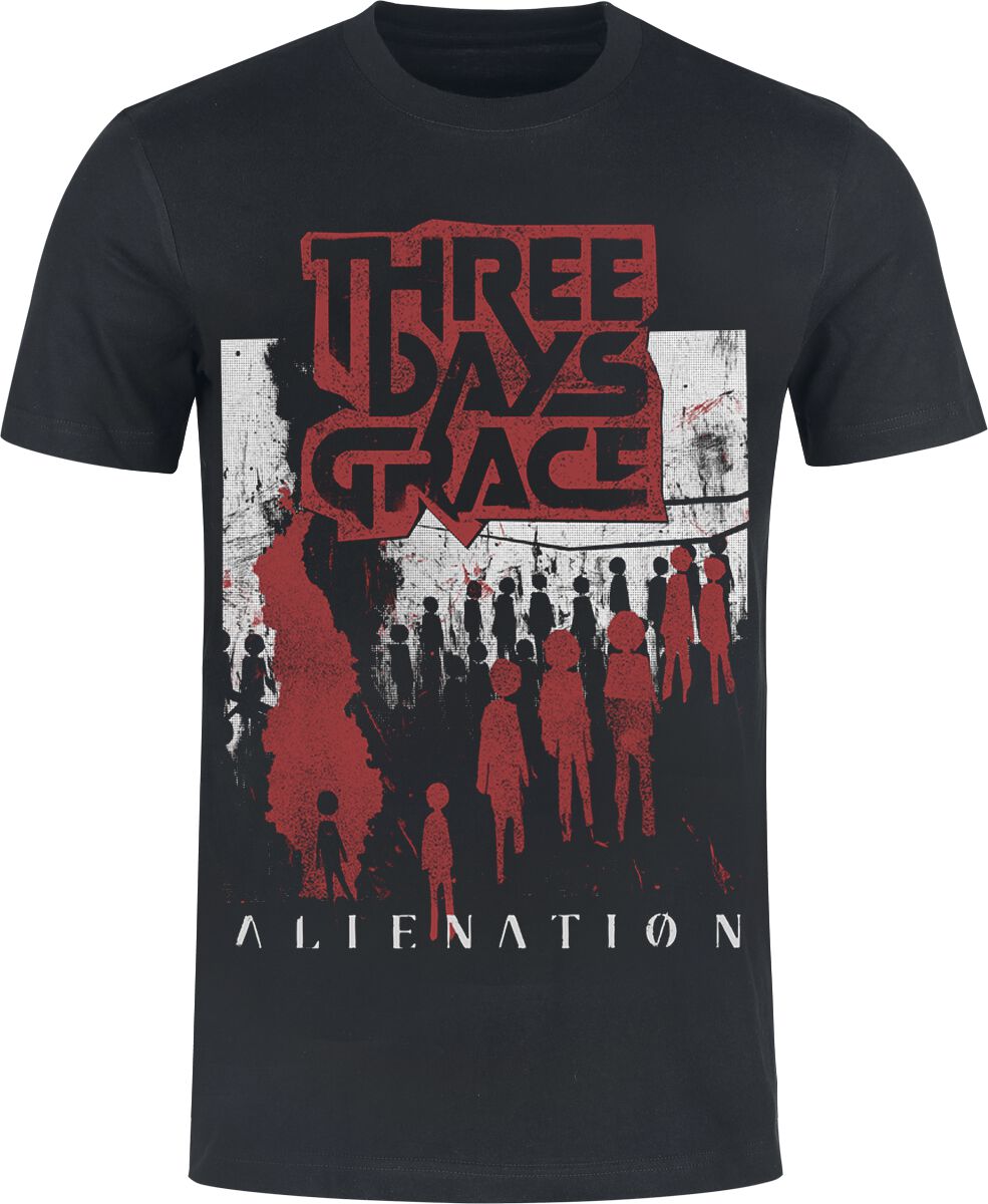 T-Shirt Di Three Days Grace - Alienation - S A 3XL - Uomo - Nero-image