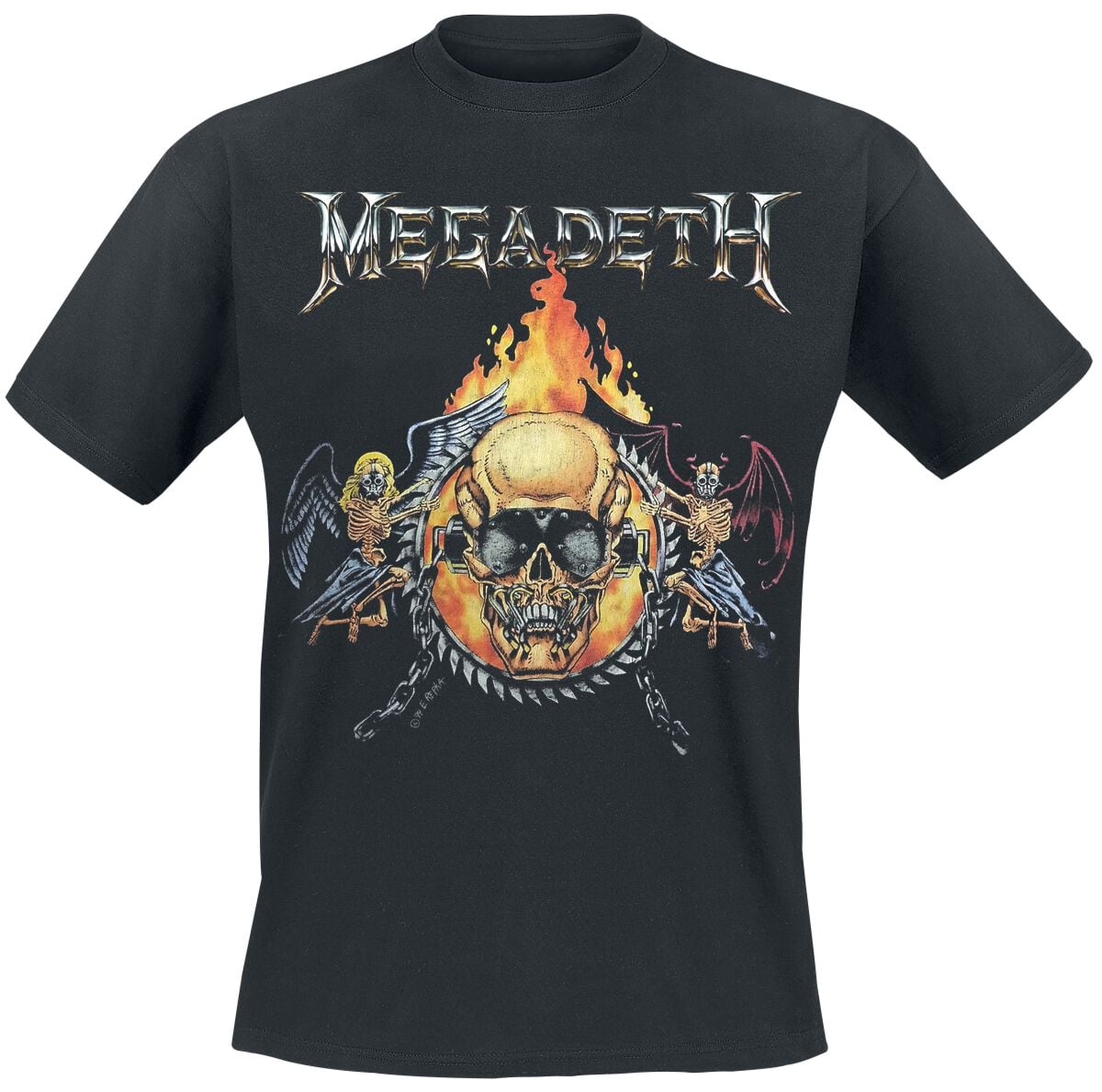 Megadeth T-Shirt - Angel CC VTG - S bis 5XL - für Männer - Größe S - schwarz  - Lizenziertes Merchandise!