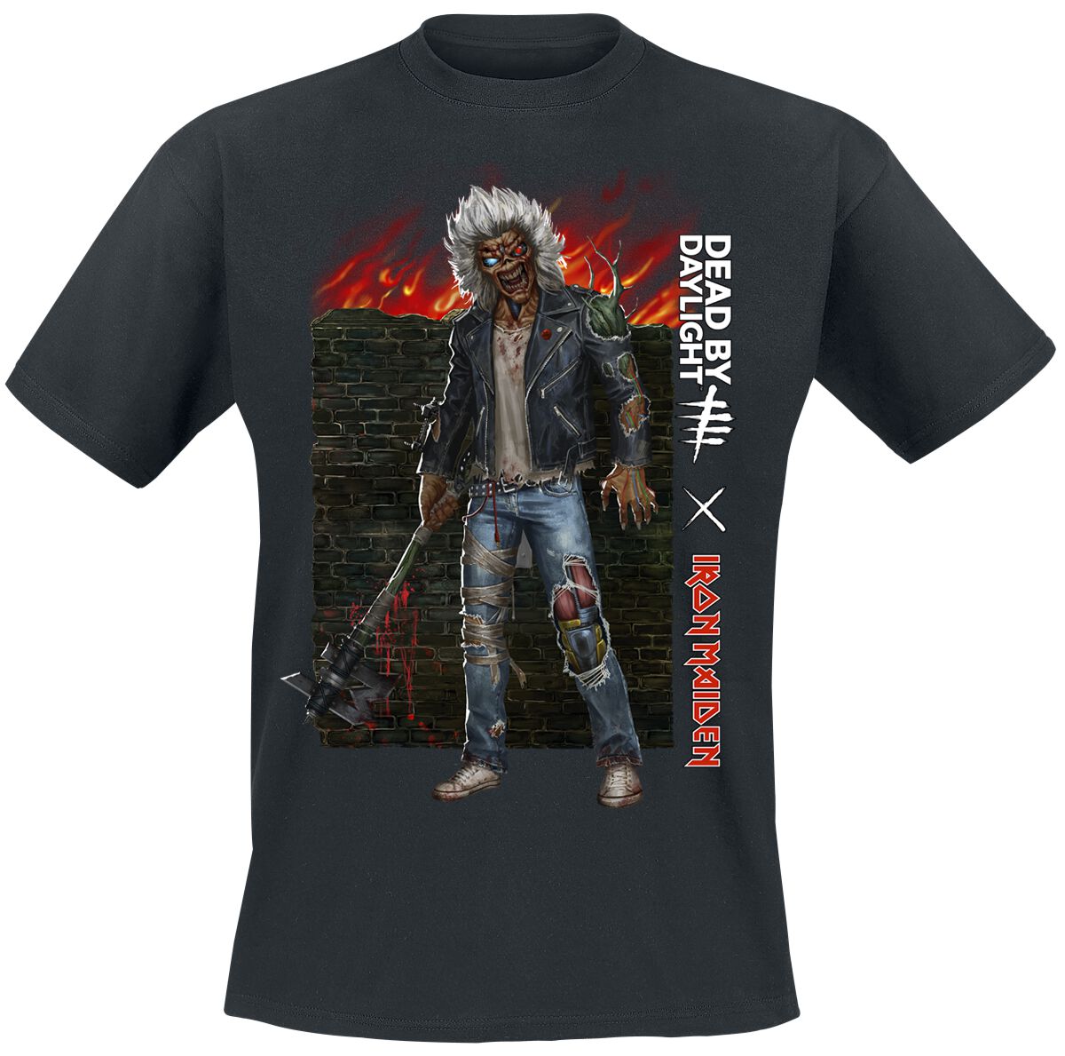 Iron Maiden T-Shirt - 50th Eddie Wall - S bis 5XL - für Männer - Größe M - schwarz  - Lizenziertes Merchandise!