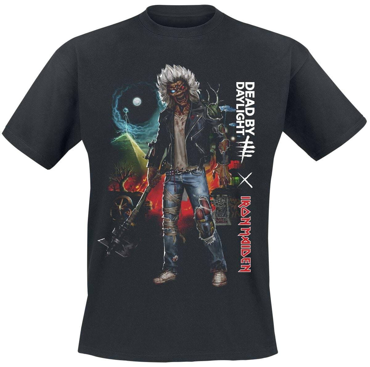 Iron Maiden T-Shirt - 50th Eddie ‌Stance - S bis 5XL - für Männer - Größe S - schwarz  - Lizenziertes Merchandise!