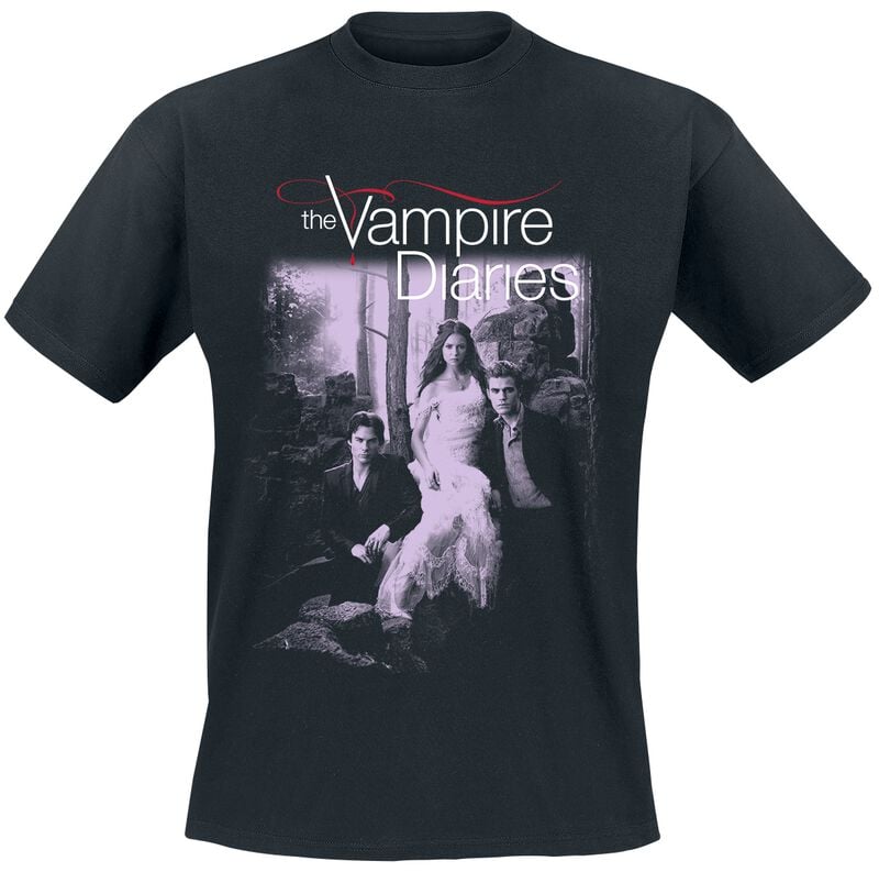 The Vampire Diaries T-Shirt - S bis 3XL - Größe S - schwarz  - Lizenzierter Fanartikel