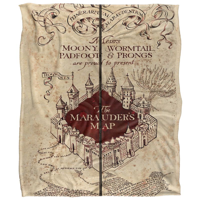 Harry Potter Decke - The Marauders Map - multicolor  - Lizenzierter Fanartikel