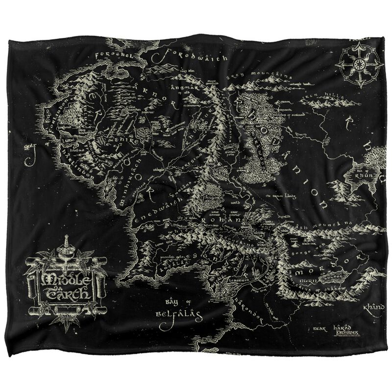 Der Herr der Ringe Decke - Middle Earth Map - multicolor  - Lizenzierter Fanartikel