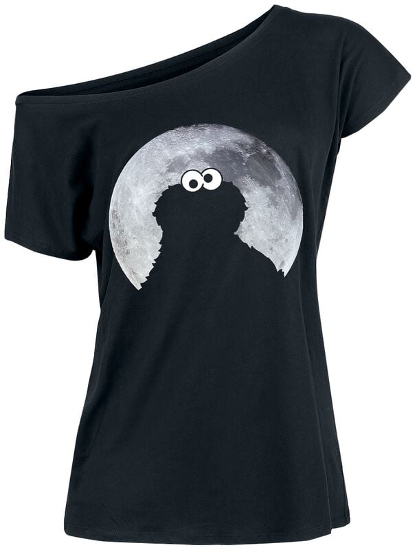 Sesamstraße Krümelmonster - Cookie Monster - Moonlight T-Shirt schwarz in L