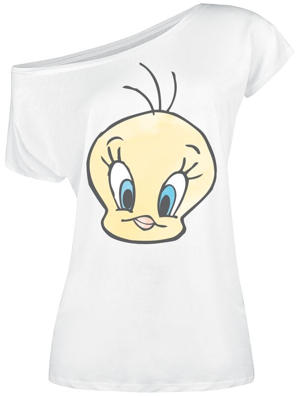 Looney Tunes - Anime T-shirt - Tweety Head - S 3XL - för Dam - vit