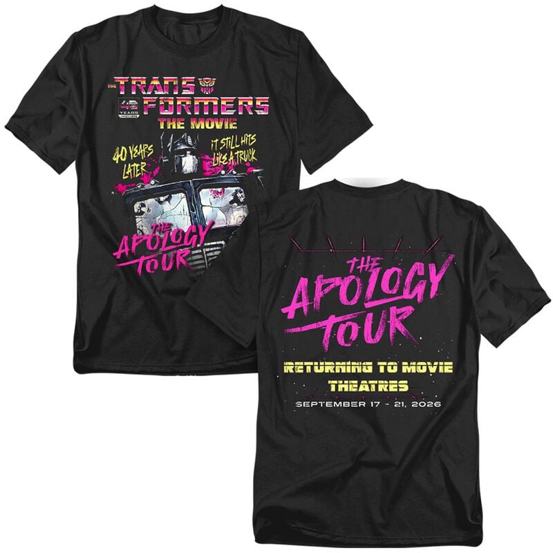 Transformers T-Shirt - The Apology Tour - M bis 3XL - für Männer - Größe XL - schwarz  - Lizenzierter Fanartikel