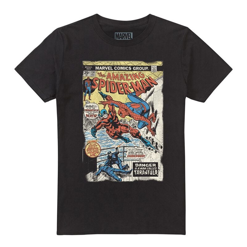 Spider-Man Retro Tarantula Cover T-Shirt schwarz in L