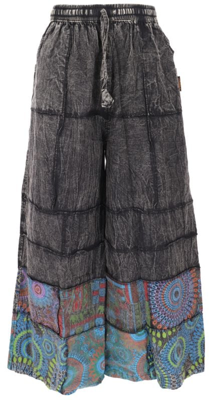 Pantalon en toile  de Guru-Shop - Palazzohose, Boho Patchworkhose - S à XL - pour Femme - multicolore