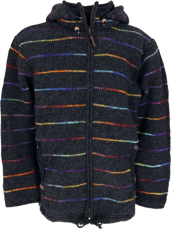 Manteau d'hiver  de Guru-Shop - Gefütterte Unisex Nepal Wolljacke 9 - M à XXL - pour Homme - multicolore