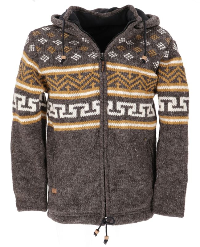 Manteau d'hiver  de Guru-Shop - Gefütterte Unisex Wolljacke 4 - S à XXL - pour Homme - marron