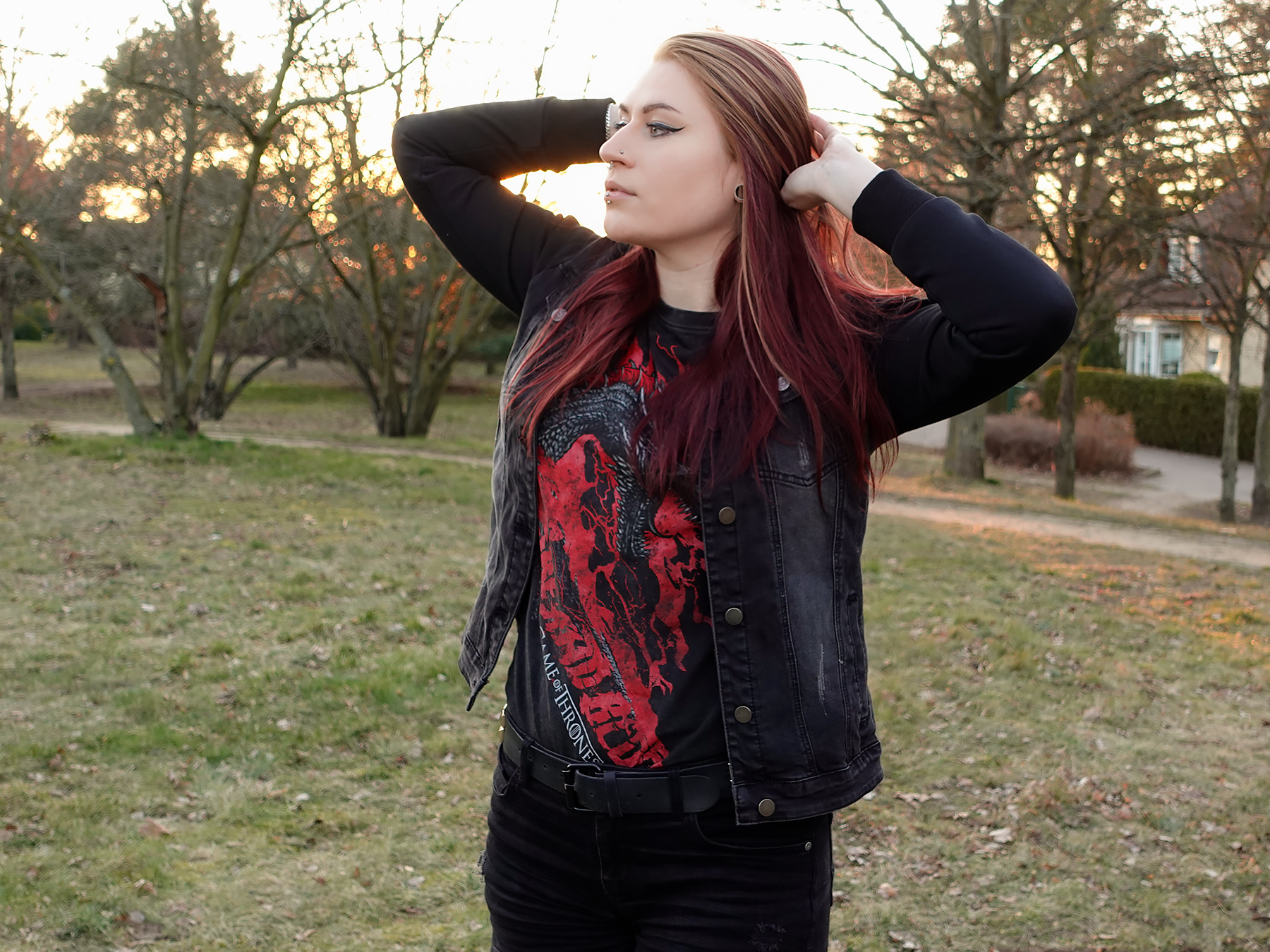 Jeansjacke mit Kapuze von RED By EMP