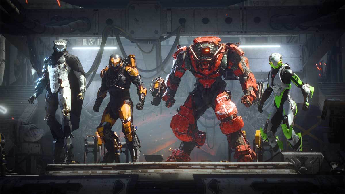 Alle vier Klassen von Anthem: Storm, Ranger, Collosus und Interceptor.